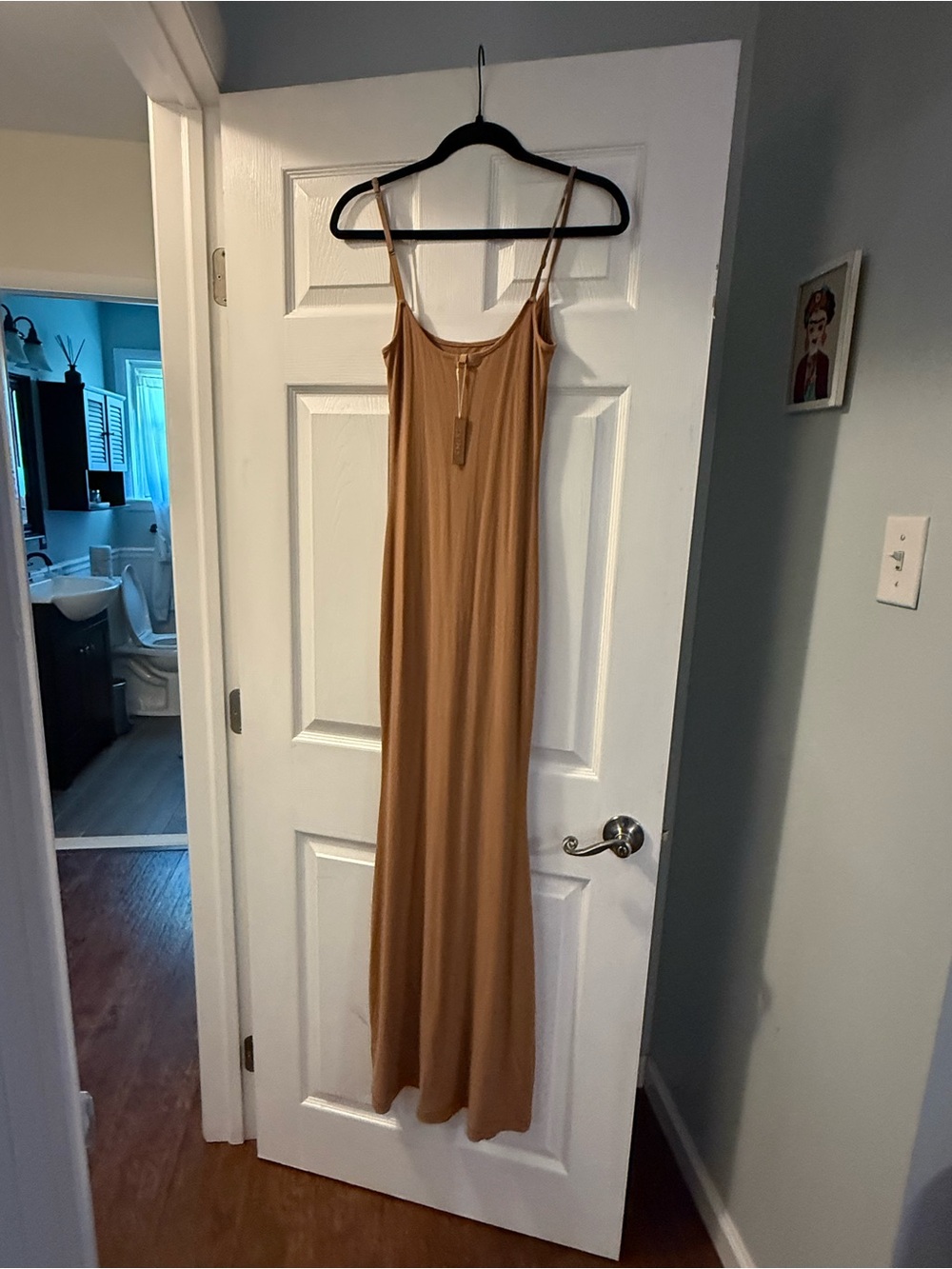 SKIMS Tan Spaghetti-Strap Slip Dress